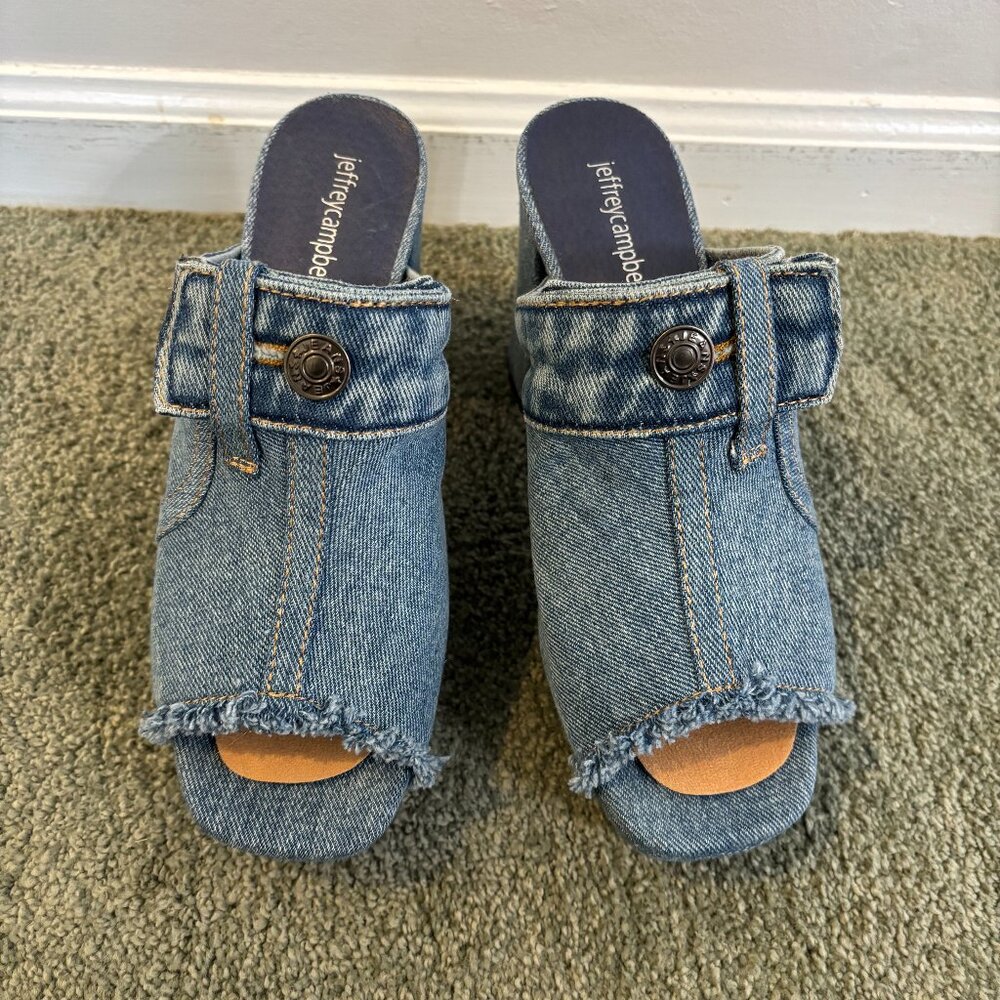 Jeffrey Campbell Denim Mules